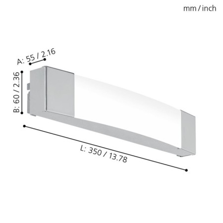 Bra Siderno, 1x8.3W LED, 4000K, 900LM, chromium color-1