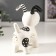 Souvenir ceramics "puppy in pars" white-black with gold 12.8x8.5x13.5 cm