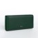 Women's wallet on magnet, green color