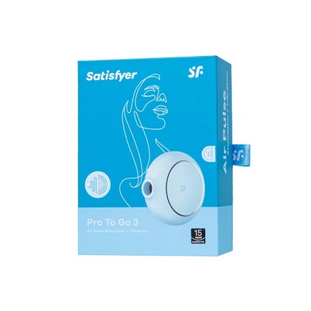Satiffyer Pro to Go 3 vacuum clitoris stimulator, blue color-12