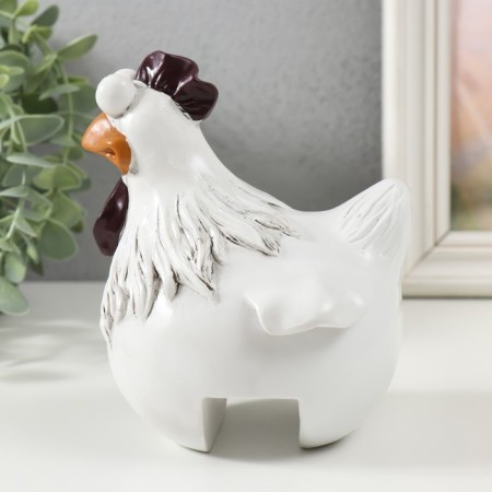 Polystone souvenir "Funny cockerel. Prayer" 13x12.5x14 cm-2