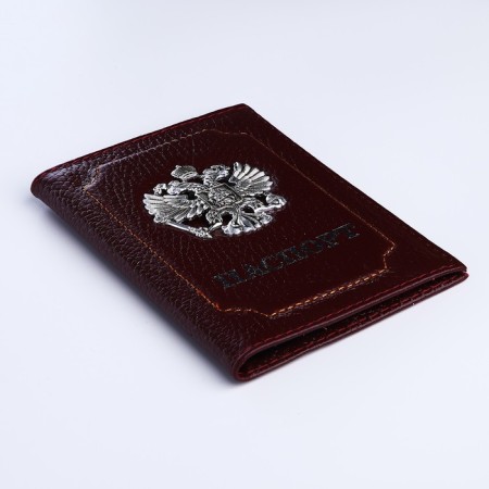 Cover for passport, burgundy color-3