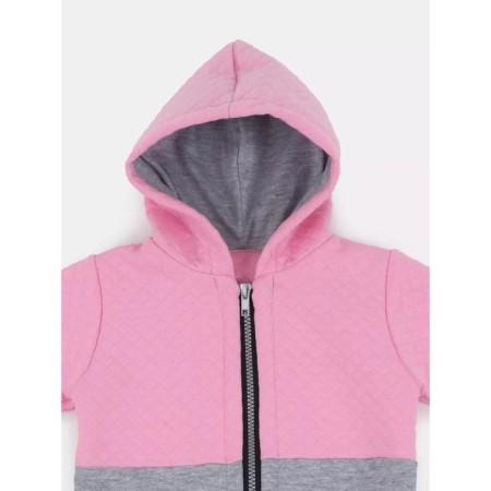 Combineson children's insulated tops "Capitane", height 74 cm, gray/pink color-6