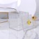 Organizer for storage "Flower", with a lid, 11 × 8.5 × 8.5 cm, the color is transparent/golden