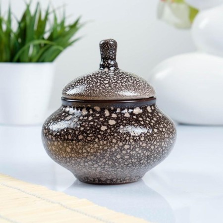 Sugar "Ornament" 0.35l / 11x11cm, marble-3
