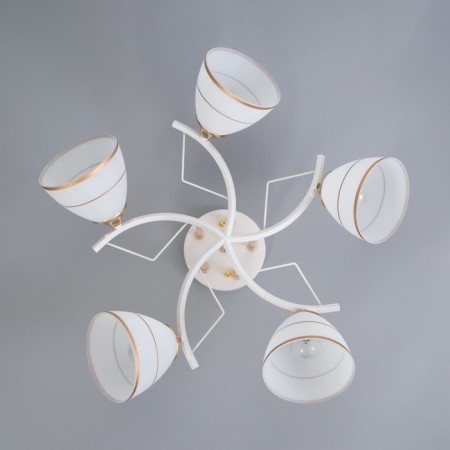 Adelela chandelier 5he27 40W white-gold 65x65x26 cm Bayerlux-3