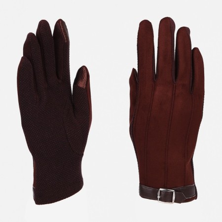 Gloves are male, dimensionless, without insulation, brown color