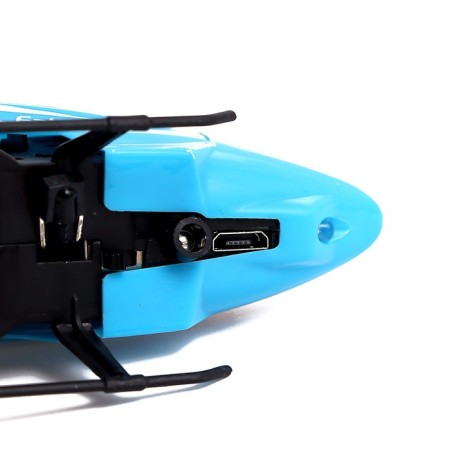 Walking helicopter, light, USB, blue color-4