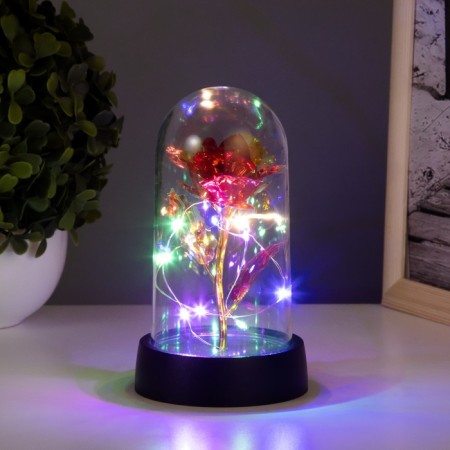 Nightlight "Flower" LED 3XAG10 red 8.5x8.5x15.5 cm-1