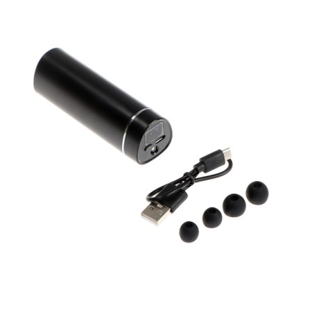 Wireless headphones VBT 1.16, TWS, vacuum, BT5.0, 40/250 mAh, flashlight, black-13