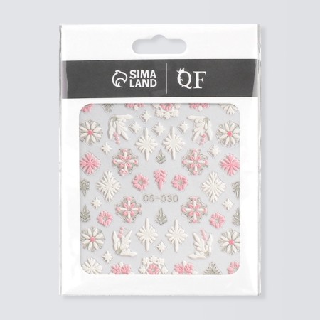 Nail stickers 9.5*6.5cm snowflakes CO-030 BEL/Rose volume Subway qf-2