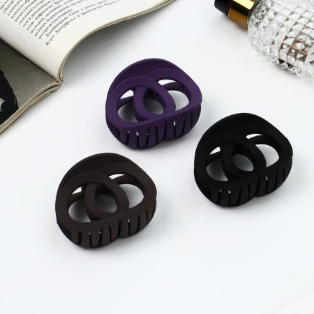 Hair crab "Leona" Circles Classic Matte, 6.5 cm, mix-2