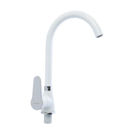Accoona A45111G kitchen mixer, 1-crap, silumin, cartridge 35mm, white/chrome