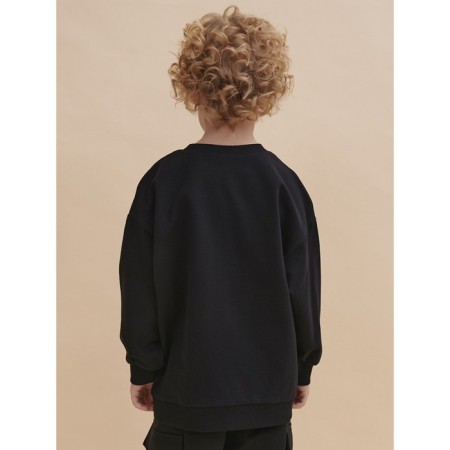 Sweatshirt for boys, height 140 cm, black color-7