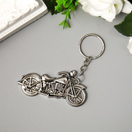 Metal keychain "Motorcycle" 2.8x4.1x1.1 cm
