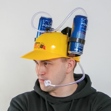 Helmet “business is time, and beer right now”, with holes for jars, head girth 56-58 cm-2