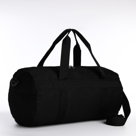 Road bag with lightning, external pocket, suitcase holder, long belt, black color