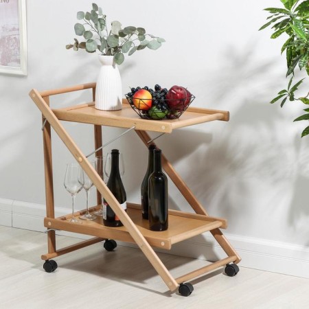 Serving table 2-tier r.phillip, 75 × 45 × 62 cm, light beech