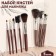 A set of makeup brushes, 5 objects, dark brown color