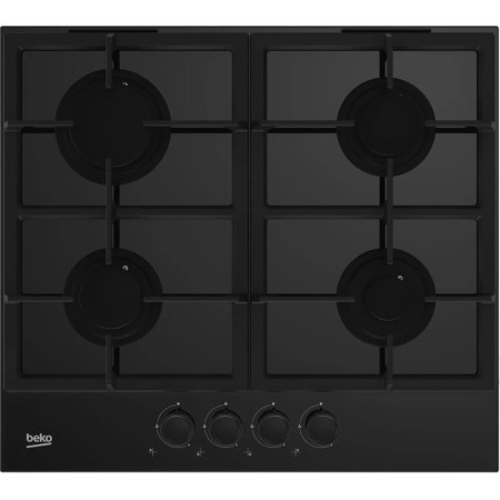The hobs of the Beko Hilg 642C5 SB, gas, 4 burners, black