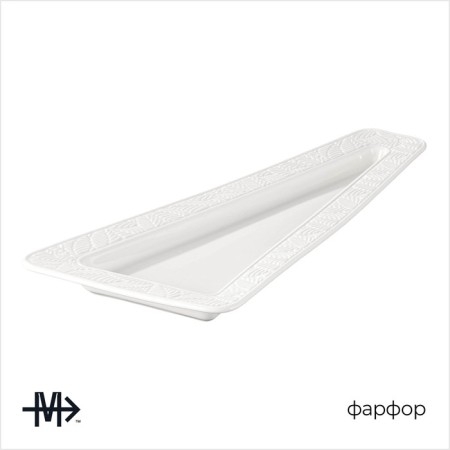 Porcelain dish for supply Magistro Crotone, 33.4 × 15.8 × 2.5 cm, white color-2