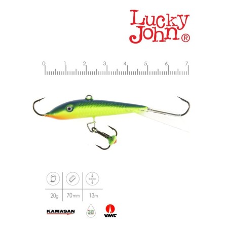 Balancir Lucky John Fin 5 + tee, 7 cm, color 29 blister-1