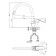 Kitchen mixer Rush Tenerife TE2835-22, single-leaf, with swiveling, chrome