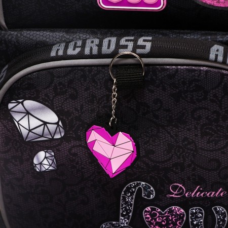 School backpack by Ergon. Spray Across 178 35*26*14 Virgo + Pen, Mesh Ser/Rose 24-178-10-7