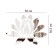 Interior stickers "lotus", mirror, decor on the wall, panel 50 x 36.5 cm