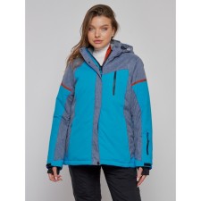 Ski jacket female winter, size 52, blue color