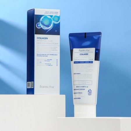 Cleaning foam for washing Farmstay "moisturizing", with collagen, 180 ml-3