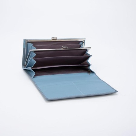 Women's wallet on magnets, blue color-2
