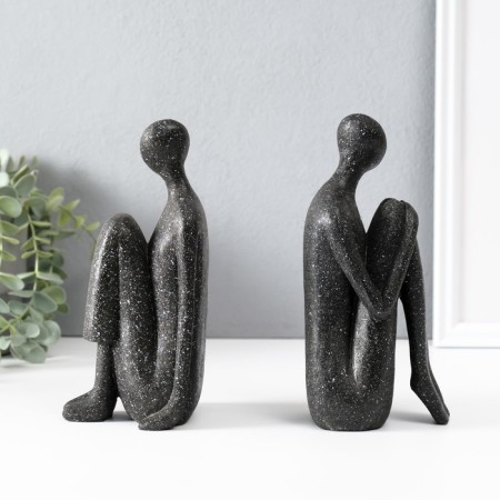 Polystone souvenir "close - far" black set 2 pcs 9x19x19.5 cm-1