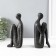 Polystone souvenir "close - far" black set 2 pcs 9x19x19.5 cm