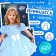 Carnival set "Stylish Princess": rim, blue dress, height 104-110 cm