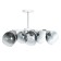 Askfeya chandelier 6he27 40W Belo-chromium 62x62x27 cm Bayerlux