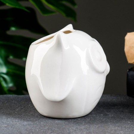Pot "Council Moon" White, 10.5x9x10cm-2