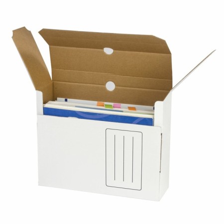 Archive box with A4 valve, calligrata, 100 mm, up to 900 l, microhofrocarton, white-1
