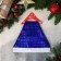 New Year's cap "Texture" 27x33 cm, blue