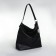 Lurch bag with a zipper, textura, average size, black color