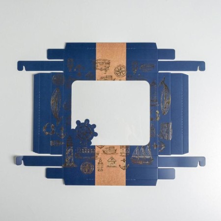 Gift box, packaging, "sea", 23.5 x 20.5 x 5.5 cm-4