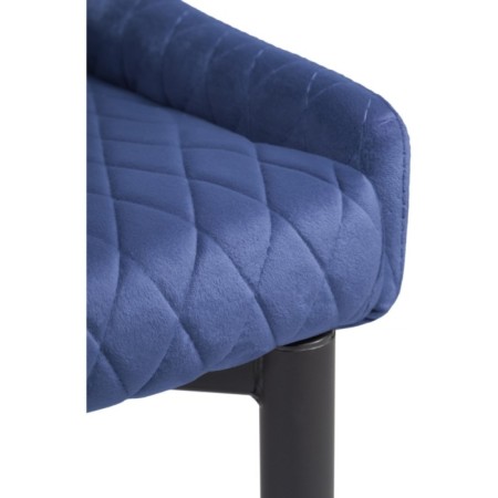 Stool on a metal -steamer Teo Metal/velor, painted metal/blue 53x62x81 cm-5