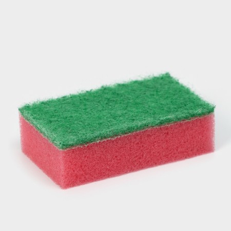 Household sponge with a cleaning layer of the share "Economy", 7.5 × 4.5 × 2.5 cm, 5 pcs-1