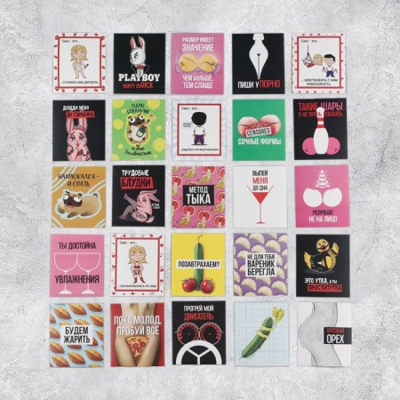 Set of stickers "18+", 6 x 7 cm, 50 pcs