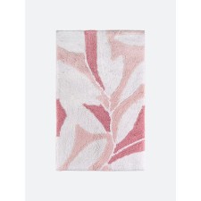 Akvarel soft rug, for a bathroom, 50x80 cm, white pink color