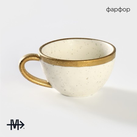 Porcelain mug Magistro Poursephona, 250 ml, beige color-1