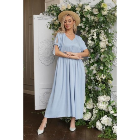 Women's dress, size 52, blue color-1