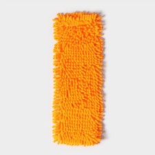 Nozzle for a flat mop of the share, 43 × 13 cm, microfiber booklies, orange color