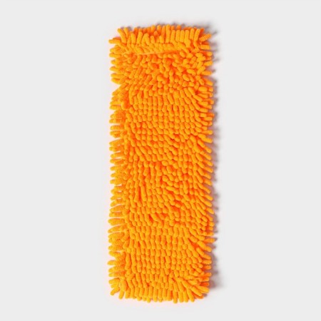 Nozzle for a flat mop of the share, 43 × 13 cm, microfiber booklies, orange color