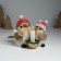 Souvenir Polystone Light "Birds in hats with snowflakes sit at the candle" 15.5x12.5x10.2 cm